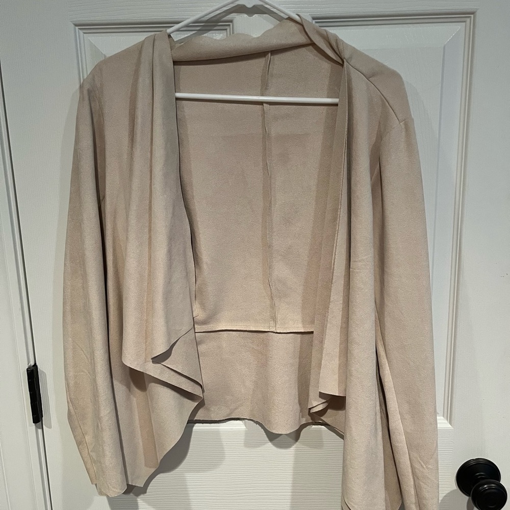 Suede cardigan/blazer.
